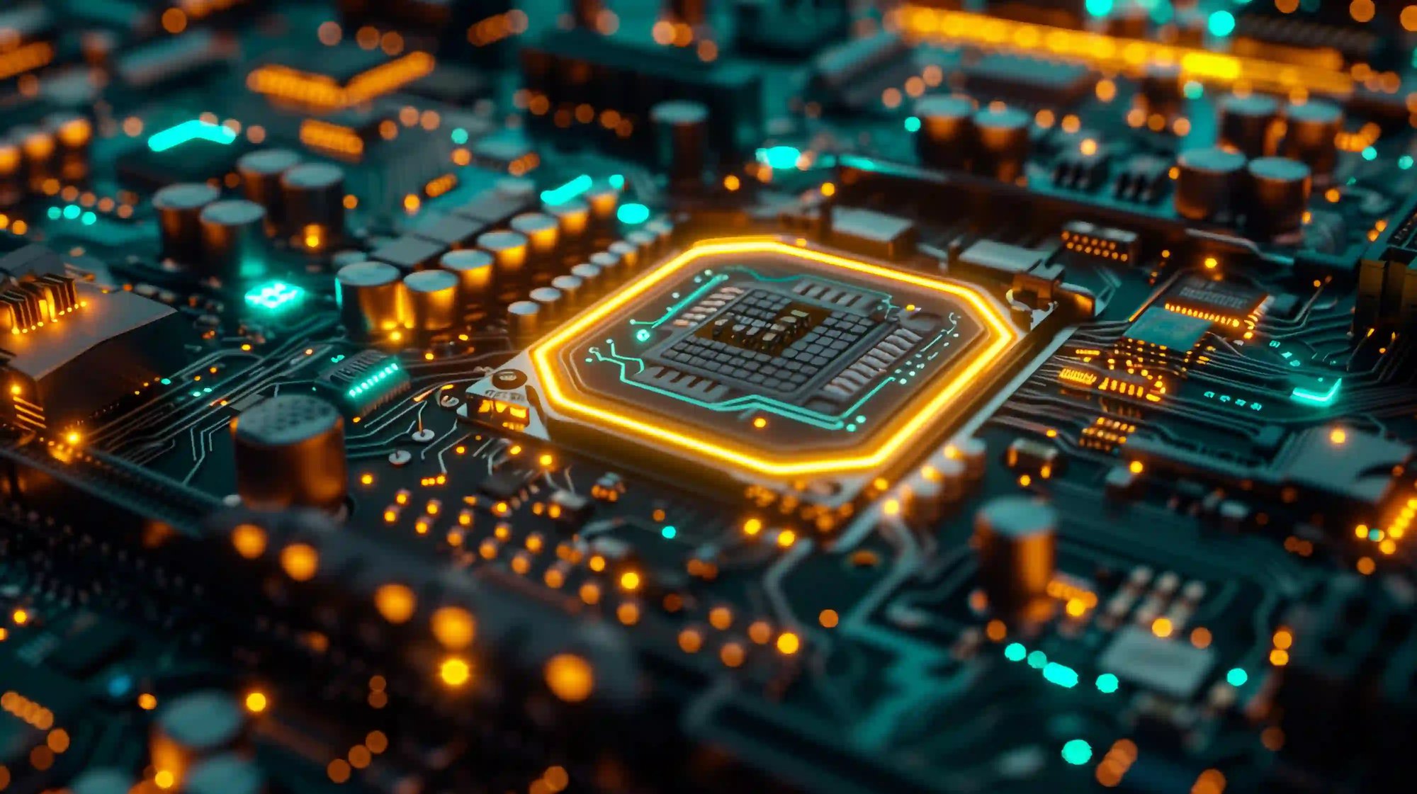 neon motherboard background